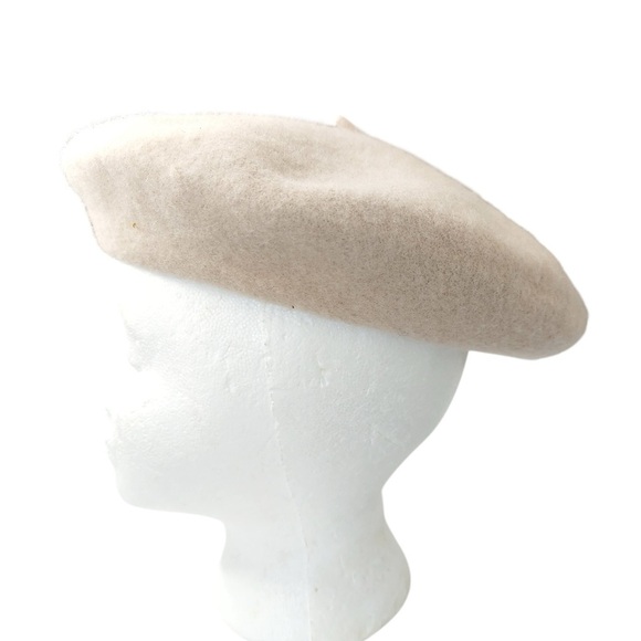 Pimkie Beret Hat Womens One Size Beret Biege Winter Cap Wool Blend New With Tags - Picture 3 of 15